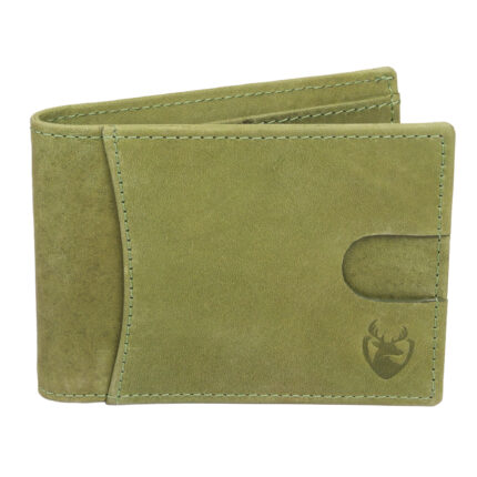 Spirra SW_109LG Light Green Men’s Wallet – Slim Fold Design with Top Grain Leather
