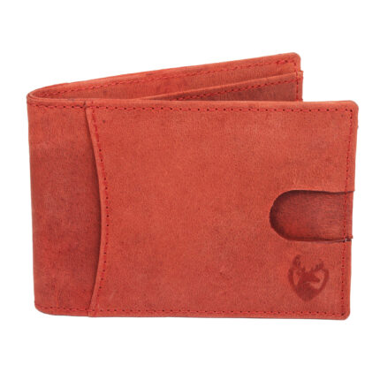 Spirra SW_109R Red Men’s Wallet – Slim Fold Leather Design for Daily Use
