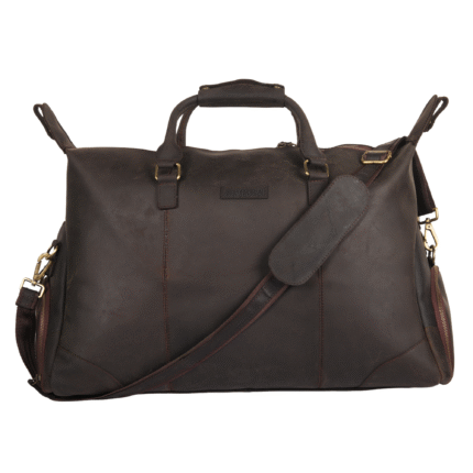 Spirra SD_106DB Dark Brown Leather Duffel Bag for Travel – Unisex, Top Grain Leather